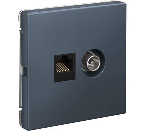 Розетка двойная ТВ + компьютерная Systeme Electric ArtGallery Грифель RJ45, кат. 5Е GAL000789