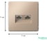 Розетка компьютерная двойная Systeme Electric ArtGallery, RJ45+RJ45, кат.6А, механизм, Песочный GAL001288 3