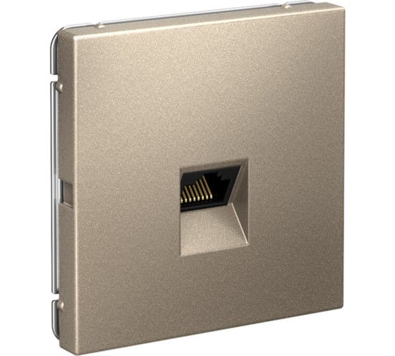 Розетка компьютерная Systeme Electric ArtGallery Шампань RJ45, кат. 6A, механизм GAL000586