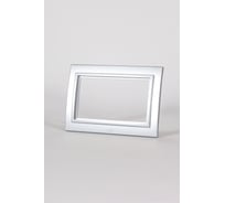 Рамка Elbi Zena Серый Металлик для 2-й розетки с заземлением 608-011000-907