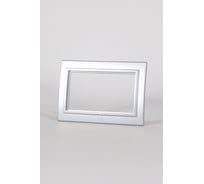 Рамка Elbi Zena Серый Металлик для 2-й розетки без заземления 608-011000-908