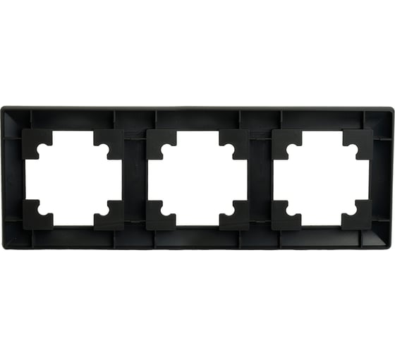 Рамка STEKKER PFR00-7003-05 3-местная, серия Катрин, черный, 39814