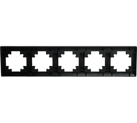 Рамка STEKKER PFR00-7005-05 5-местная, серия Катрин, черный, 39816