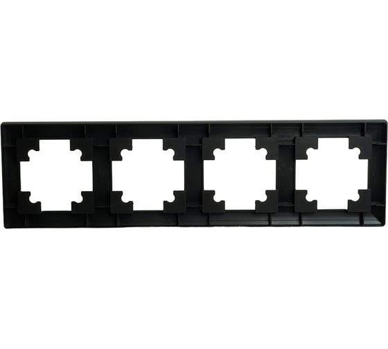 Рамка STEKKER PFR00-7004-05 4-местная, серия Катрин, черный, 39815