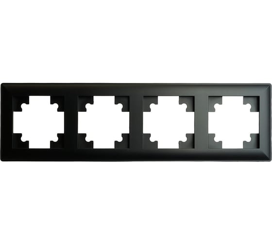 Рамка STEKKER PFR00-7004-05 4-местная, серия Катрин, черный, 39815 1