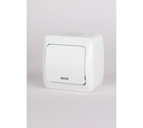 Выключатель одноклавишный с подсветкой ELBI Alsu 7 белый 504-010200-201