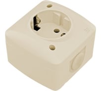Розетка Elbi Alsu 7 кремовый с заземлением 504-010300-217