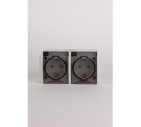 Розетка с заземлением - розетка с заземлением комбинированный Elbi Eva серый 554-011500-938