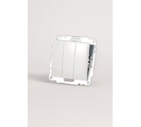 Выключатель трёх клавишный Elbi Zena Vega белоснежный 1 выход M+K 609-015600-254
