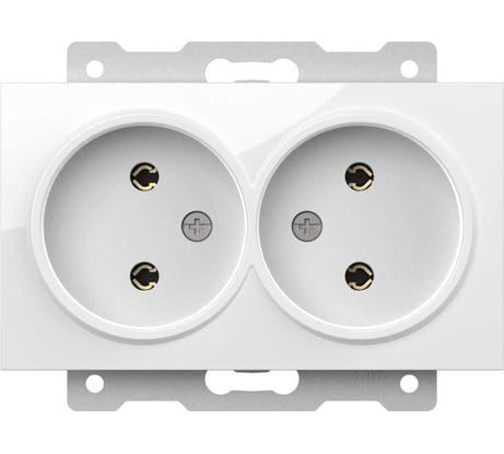 Розетка 2-я Elbi Zena Vega белоснежный без заземления M+K 609-015600-908