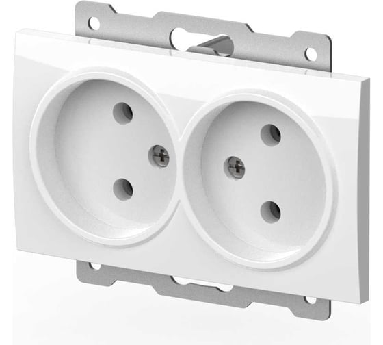 Розетка 2-я Elbi Zena Vega белоснежный без заземления M+K 609-015600-908