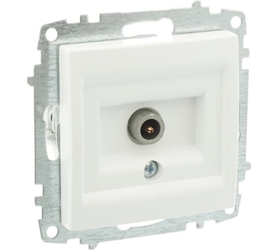Розетка для TV с экраном (кoнцевая) Elbi Zena Vega белоснежный M+K 609-015600-273