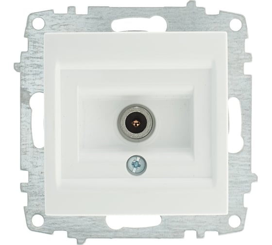 Розетка для TV с экраном (кoнцевая) Elbi Zena Vega белоснежный M+K 609-015600-273