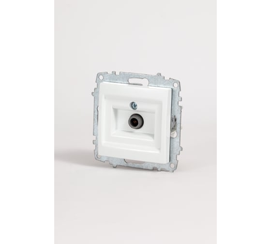 Розетка для TV с экраном (кoнцевая) Elbi Zena Vega белоснежный M+K 609-015600-273