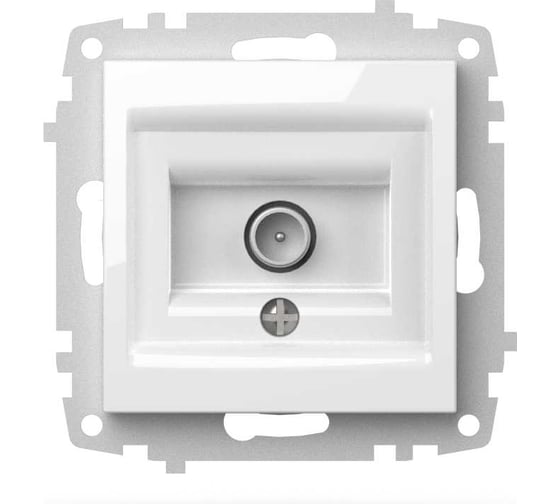Розетка для TV с экраном (проходная) Elbi Zena Vega белоснежный M+K 609-015600-272 1
