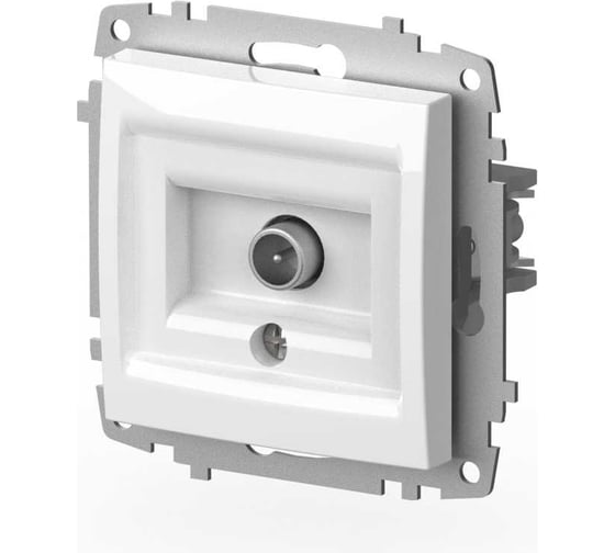 Розетка для TV с экраном (проходная) Elbi Zena Vega белоснежный M+K 609-015600-272