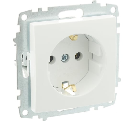 Розетка с заземлением Elbi Zena Vega белоснежный M+K 609-015600-217