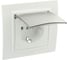 Розетка с крышкой и заземлением Elbi Zena Vega белоснежный M+K 609-015600-218 2