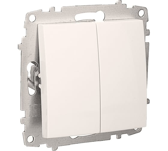 Выключатель двухклавишный Elbi Zena Vega белый M+K 609-010200-202