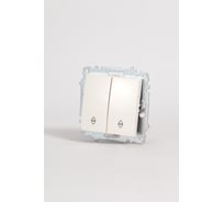 Выключатель проходной двухклавишный Elbi Zena Vega белый M+K 609-010200-211