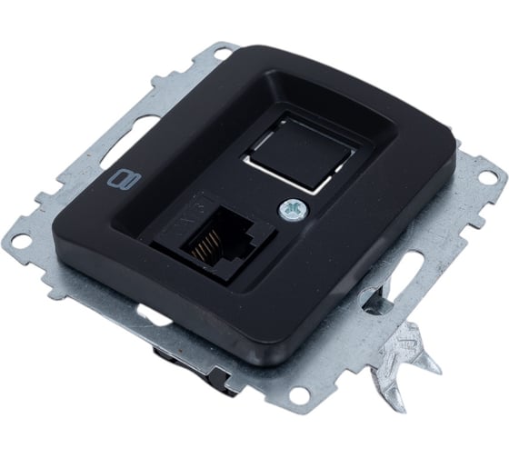 Компьютерная розетка Elbi Jazz (СAT 6)M+K vantablack 607-004800-247