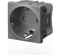 Розетка с защитой от детей Elbi Moda Vox M+K серый металлик 611-041032-217