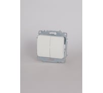 2-х клавишный выключатель Elbi Jazz Матовый белый M+K 607-016200-202