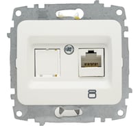 Компьютерная розеткаElbi Jazz Матовый белый (СAT 6) M+K 607-006200-247
