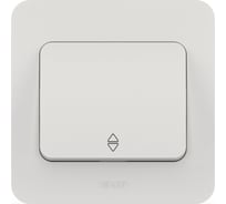 1-клавишный проходной выключатель Elbi Jazz Матовый белый M+K 607-016200-209