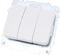 3 клавишный выключатель Elbi Jazz Матовый белый M+K 607-016200-254