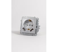 Розетка Elbi Zena Vega Серый Металлик Два входа USB для заряда устройства с заземлениям и защита от детей M+K 609-011000-317