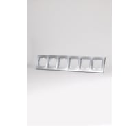 Рамка 6-местная Elbi Vega Серый Металлик 510-011000-252