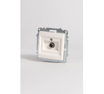 Розетка для TV с экраном (проходная) Elbi Zena Vega белый M+K 609-010200-272