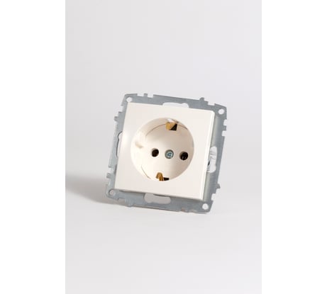 Розетка с заземлением Elbi Zena Vega белый M+K 609-010200-217