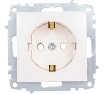 Розетка с заземлением и защитой от детей Elbi Zena Vega белый M+K 609-010200-243