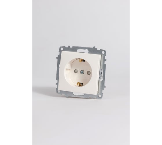 Розетка с заземлением и защитой от детей Elbi Zena Vega белый M+K 609-010200-243