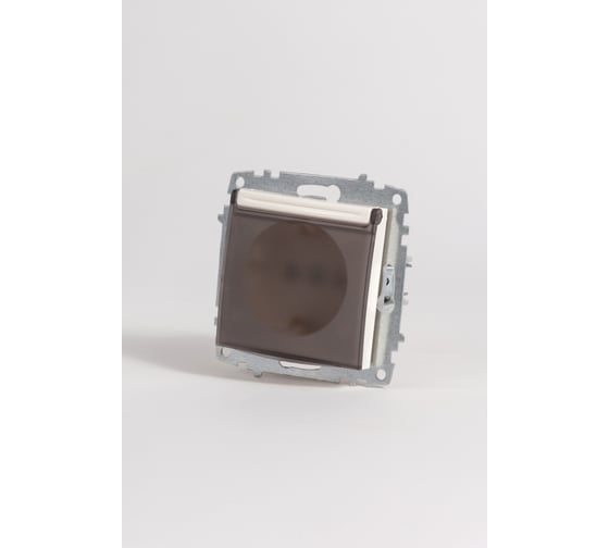 Розетка Elbi Zena Vega белый с крышкой, заземлением и защитой от детей M+K 609-010200-219 1