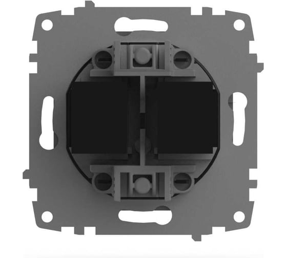 Розетка компьютерная Elbi Zena Vega Серый Металлик двойная ( Cat 6) M+K 609-011000-248