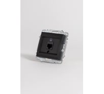 Розетка компьютерная Elbi Zena Vega Черный Матовый (Cat 6) M+K 609-014800-247