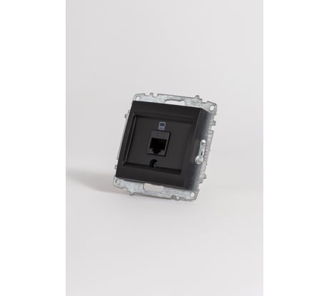 Розетка компьютерная Elbi Zena Vega Черный Матовый (Cat 6) M+K 609-014800-247