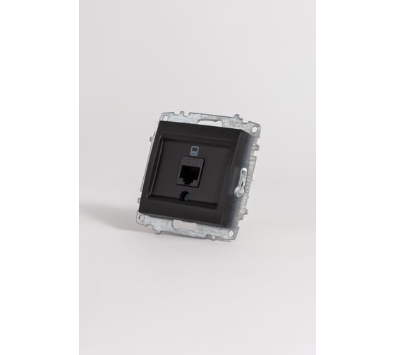 Розетка компьютерная Elbi Zena Vega Черный Матовый (Cat 6) M+K 609-014800-247