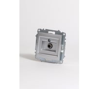 Розетка TV Elbi Zena Vega Серый Металлик с экраном (Koнцевая) M+K 609-011000-273