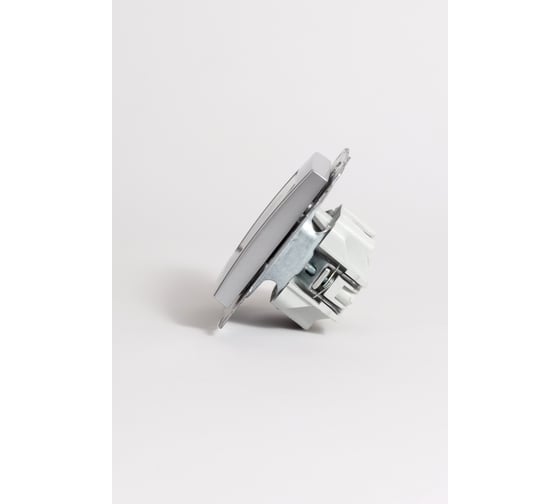 Розетка TV Elbi Zena Vega Серый Металлик с экраном (Koнцевая) M+K 609-011000-273