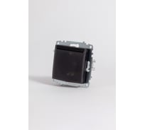 Розетка Elbi Zena Vega Черный Матовый с крышкой и заземлением M+K 609-014800-218