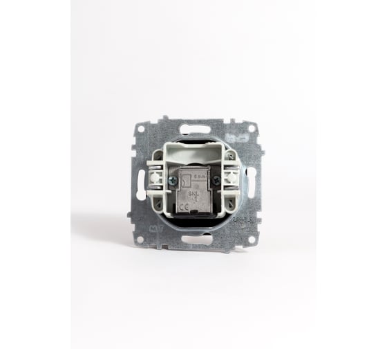 Розетка TV Elbi Zena Vega Черный Матовый с экраном (Koнцевая) M+K 609-014800-273