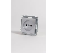 Розетка Elbi Zena Vega Серый Металлик без заземления M+K 609-011000-215