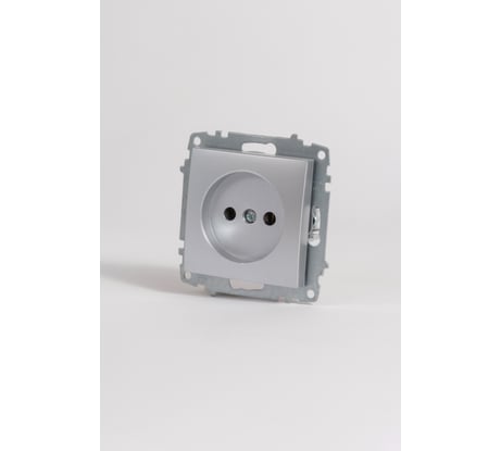 Розетка Elbi Zena Vega Серый Металлик без заземления M+K 609-011000-215