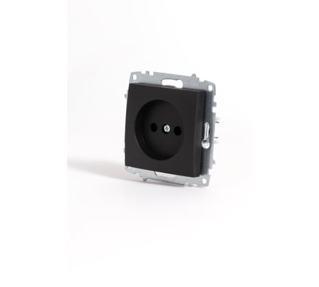 Розетка Elbi Zena Vega Черный Матовый без заземления M+K 609-014800-215