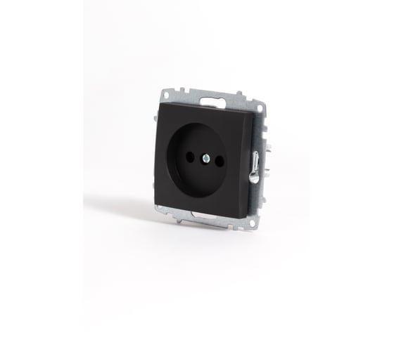 Розетка Elbi Zena Vega Черный Матовый без заземления M+K 609-014800-215 1