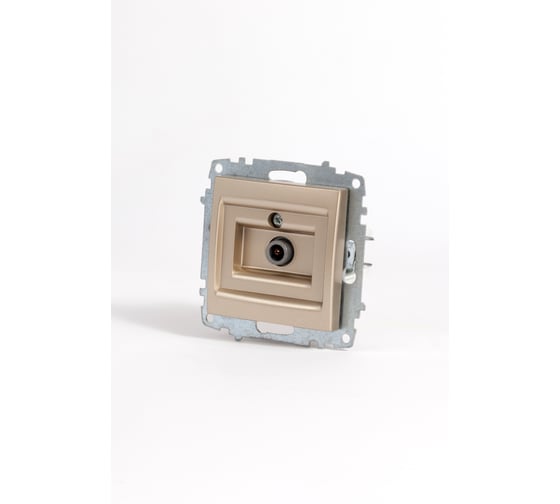 Розетка TV Elbi Zena Vega Титан с экраном (Koнцевая) M+K 609-011400-273 1